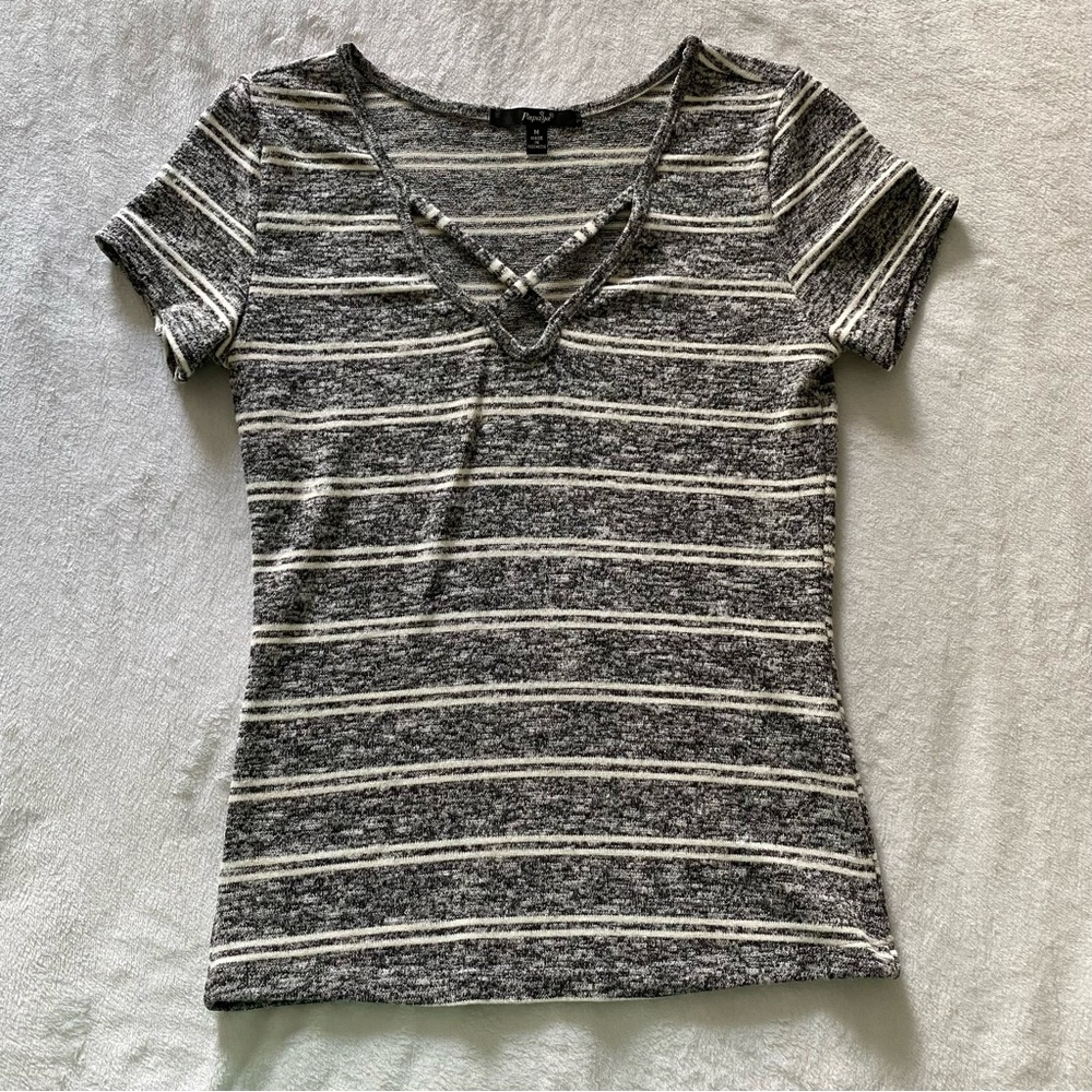 NEW gray striped shirt